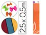 PAPEL CREPE EM CELOFANE LIDERPAPEL 50 CM X 2,5 M LARANJA CLASSICO