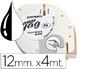 FITA DYMO PAPEL 12MMX4MT -PRETO/BRANCO PARA LETRATAG