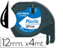 FITA DYMO 12MMX4MT -PRETO/BRANCO PEROLA PARA MAQUINA LETRATAG 91201