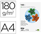 CARTOLINA LIDERPAPEL DIN A4 180 GR VERDE PACK DE 100 UNIDADES