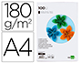 CARTOLINA LIDERPAPEL DIN A4 180 GR PRETO PACK DE 100 UNIDADES
