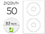 ETIQUETAS ADESIVAS Q-CONNECT DIN A4 117 MM DIAMETRO