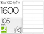 ETIQUETAS ADESIVAS Q-CONNECT DIN A4 105 X 37 MM