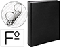 CAPA LIDERPAPEL 2 ANEIS 40 MM CARTAO FORRADO PAPER FOLIO PRETA