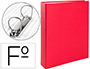 CAPA LIDERPAPEL 2 ANEIS 40 MM CARTAO FORRADO PAPER FOLIO VERMELHA