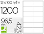 ETIQUETAS ADESIVAS Q-CONNECT DIN A4 96,5 X 42,3 MM