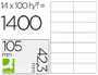 ETIQUETAS ADESIVAS Q-CONNECT DIN A4 105 X 42,3 MM