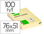 BLOCO DE NOTAS ADESIVAS Q-CONNECT AMARELO 51 X 76 MM COM 100 FOLHAS