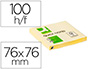 BLOCO DE NOTAS ADESIVAS Q-CONNECT AMARELO 76 X 76 MM COM 100 FOLHAS