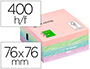 BLOCO DE NOTAS ADESIVAS Q-CONNECT COR PASTEL 76 X 76 MM COM 400 FOLHAS