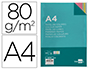 PAPEL DE COR LIDERPAPEL DIN A4 80 GR EMBALAGEM DE 100 FOLHAS 4 CORES X 25 FOLHAS