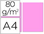PAPEL DE COR LIDERPAPEL DIN A4 80 GR ROSA EMBALAGEM DE 100 FOLHAS