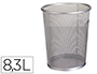 CESTO DE PAPEIS Q-CONNECT DE REDE METALICO PRATA CAPACIDADE 8,3 LITROS 26X23,5 CM