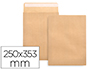 ENVELOPE LIDERPAPEL N.11 BOLSA FOLIO PROLONGADO CASTANHO 250X353 MM TIRA DE SILICONE PACK DE 250 UNIDADES