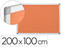 QUADRO DE CORTICA Q-CONNECT CAIXILHO DE ALUMINIO 200X100CM EXTRA CORTICA 5 MM