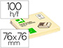 BLOCO DE NOTAS ADESIVAS Q-CONNECT AMARELO 76 X 76 MM ZIG-ZAG