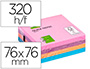 BLOCO DE NOTAS ADESIVAS Q-CONNECT SORTIDO 76 X 76 MM COM 320 FOLHAS