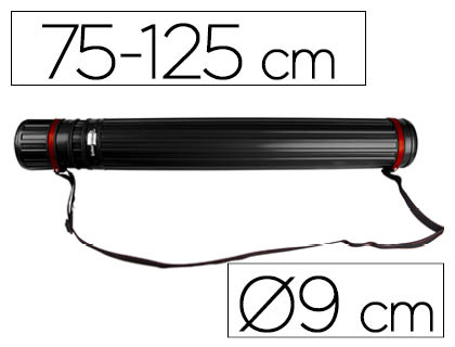 TUBO PORTA DESENHOS EXTENSIVEL 125 CM PRETO