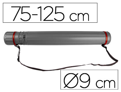 TUBO PORTA DESENHOS EXTENSIVEL 125 CM CINZA