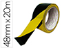 FITA ADESIVA Q-CONNECT DE SEGURANCA AMARELA PRETA 20MTX48MM