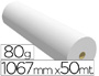 PAPEL REPROGRAFIA PARA PLOTTER 1067X50 MT 80 GR IMPRESSAO TINTEIRO BOBINE