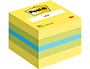 BLOCO DE NOTAS ADESIVAS POST-IT TIRA E POE POST-IT 51X51 MM MINICUBO COR LIMO 2041-L 400 FOLHAS