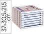 BLOCO CLASSIFICADOR DE SECRETARIA ARCHIVO 2000 305X370X215 MM BANDEJA SUPERIOR 6 GAVETAS CINZA OPACO