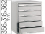 BLOCO CLASSIFICADOR 8206C 6 GAVETAS COR CINZA 356X316X362 MM