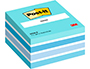 BLOCO DE NOTAS ADESIVAS POST-IT 76X76 MM CUBO COR AZUL PASTEL 450 FOLHAS