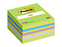 BLOCO DE NOTAS ADESIVAS POST-IT 76X76 MM CUBO COR AZUL E VERDE 450 FOLHAS