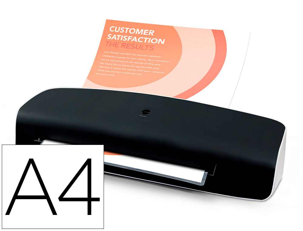 PLASTIFICADORA Q-CONNECT KF17001 DIN A4 STANDARD 2 ROLOS ATE 125 MICRONS