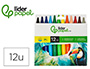 MARCADOR LIDERPAPEL FELTRO JUMBO CAIXA 12 CORES