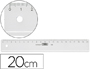 REGUA M+R 20 CM PLASTICO TRANSPARENTE