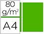PAPEL DE COR LIDERPAPEL DIN A4 80 GR VERDE INTENSO EMBALAGEM DE 100 FOLHAS