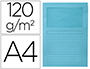 CLASSIFICADOR Q-CONNECT EM CARTOLINA DIN A4 AZUL COM JANELA TRANSPARENTE 120 GR