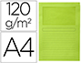 CLASSIFICADOR Q-CONNECT EM CARTOLINA DIN A4 VERDE COM JANELA TRANSPARENTE 120 GR