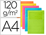 CLASSIFICADOR Q-CONNECT EM CARTOLINA CORES SORTIDAS COM JANELA TRANSPARENTE 120 GR PACK DE 25 UNIDADES