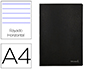 CADERNO AGRAFADO LIDERPAPEL CAPA PRETA DIN A4 80 F PAUTADO 60GR