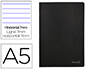 CADERNO AGRAFADO LIDERPAPEL CAPA PRETA DIN A5 80 F PAUTADO 60GR