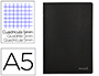 CADERNO AGRAFADO LIDERPAPEL CAPA PRETA DIN A5 80 F QUADRICULA 5MM 60GR