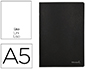 CADERNO AGRAFADO LIDERPAPEL CAPA PRETA DIN A5 80 F LISO 60GR
