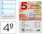 RECAMBIO LIDERPAPEL CUARTO 100 H CUADRICULADO PAUTADO 5 MM 6 TALADROS UNIVERSAL 60 GR