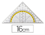 ARISTO LIDERPAPEL GEOMETRIA 16 CM PLASTICO CRISTAL