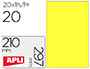 ETIQUETA ADESIVA APLI 02878 MEDIDAS 210X297 MM PARA LASER FOTOCOPIADORA TINTEIRO CAIXA COM 20 FOLHAS DIN A4 AMARELO