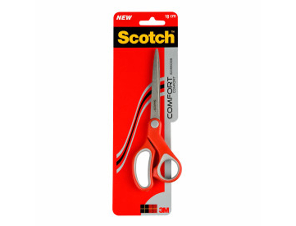 TESOURA PARA ESCRITORIO SCOTCH CONFORT 18 CM DE ACO INOXIDAVEL CABO ERGONOMICO AMBIDESTROS