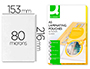 BOLSA DE PLASTIFICAR Q-CONNECT 153 X 216 MM 80 MICRONS DIN A5 CAIXA DE 100 UNIDADES