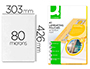 BOLSA DE PLASTIFICAR Q-CONNECT 303 X 426 MM 80 MICRONS DIN A3 MATE CAIXA DE 100 UNIDADES