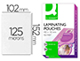 BOLSA DE PLASTIFICAR Q-CONNECT 102 X 152 MM 125 MICRONS CAIXA DE 100 UNIDADES