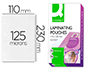 BOLSA DE PLASTIFICAR Q-CONNECT 110 X 230 MM 125 MICRONS CAIXA DE 100 UNIDADES
