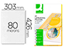 BOLSA DE PLASTIFICAR Q-CONNECT 303 X 426 MM 80 MICRONS DIN A3 CAIXA DE 100 UNIDADES